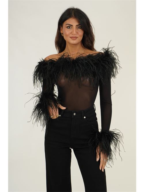 Body Galethia con piume Twenty Fourhaitch | GALETHIANERO